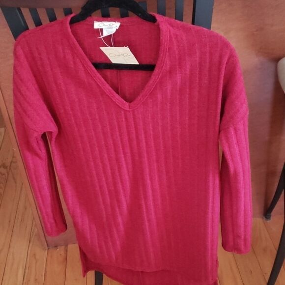 Long sleeved ribbed top - Picture 1 of 5